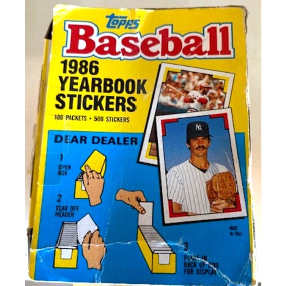1986 Topps MLB Baseball Yearbook Album Stickers All 100 Packs Complete!